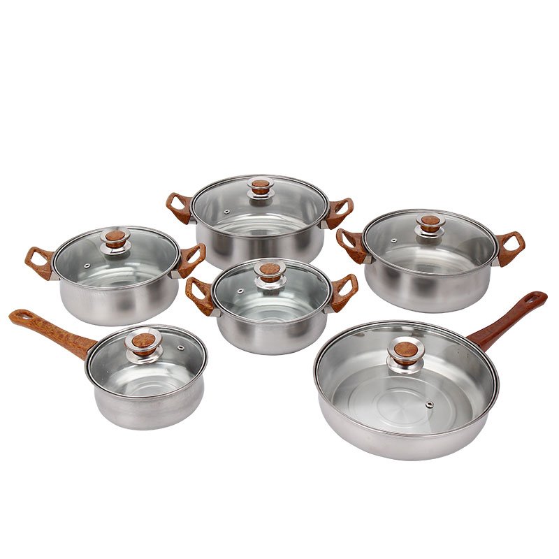 Cookware Set Stainless steel cookware pot set- 12 Piece