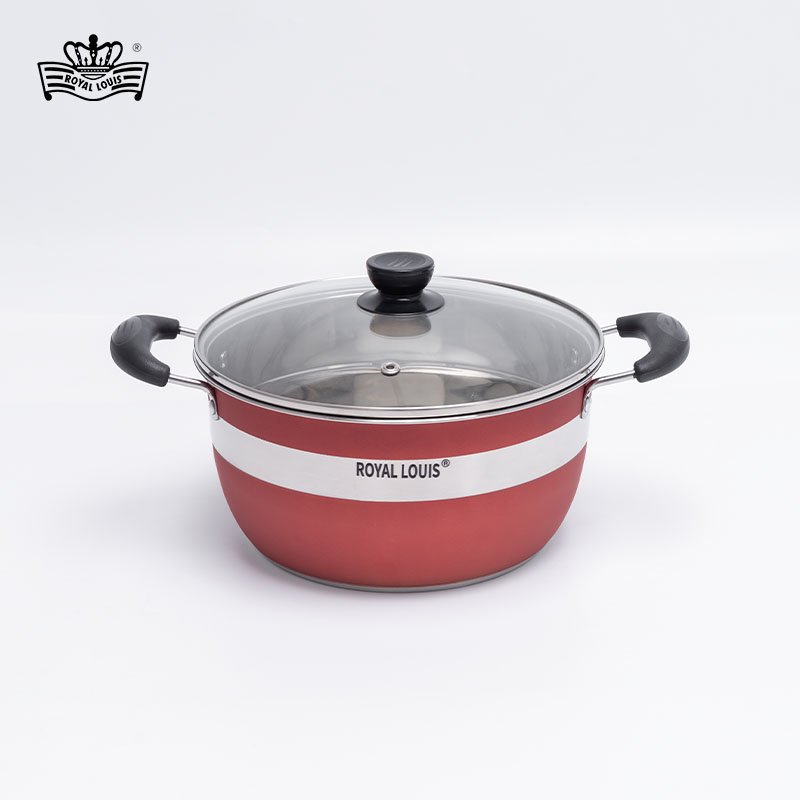 22/24/26cm Non Stick Pot Set With Anti-Scald Handle Periuk Cookware Set Less Smoky Easy Clean Kitchenware cookware sets