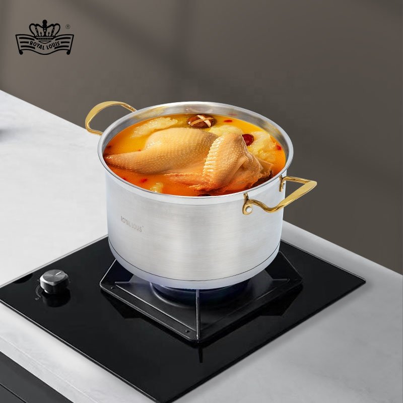 22/24/26cm Factory cooking pots sets 6pcs Induction cookware Stainless Steel Cookware set non stick Soup Pots