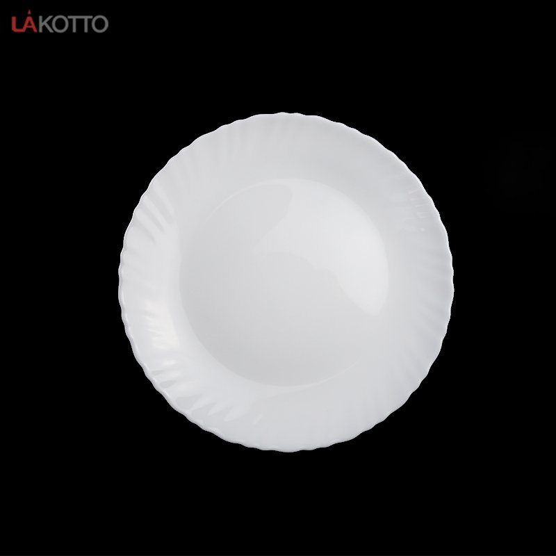 Dinner Plate Set Glass Plate Wholesale Opal Glass New Classic Customized Restaurant Carton Minimalist Round Soup Dish Engraving