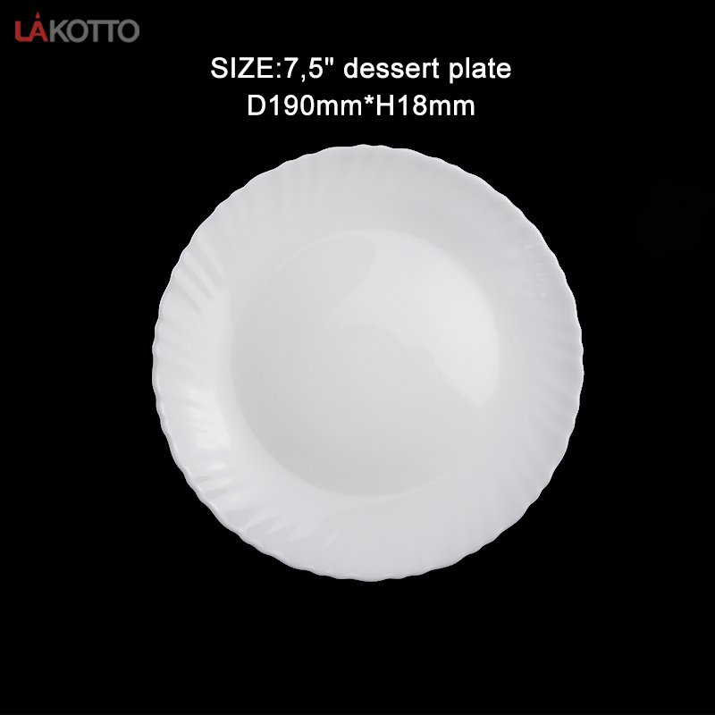 Dinner Plate Set Glass Plate Wholesale Opal Glass New Classic Customized Restaurant Carton Minimalist Round Soup Dish Engraving
