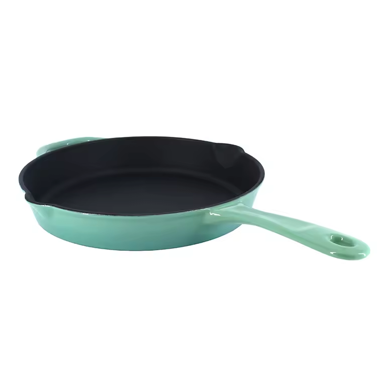 High quality factory household Cast Iron Enamel Cooking Pot Frying Pan Kitchen Cookware Set Factory Supply Customizable