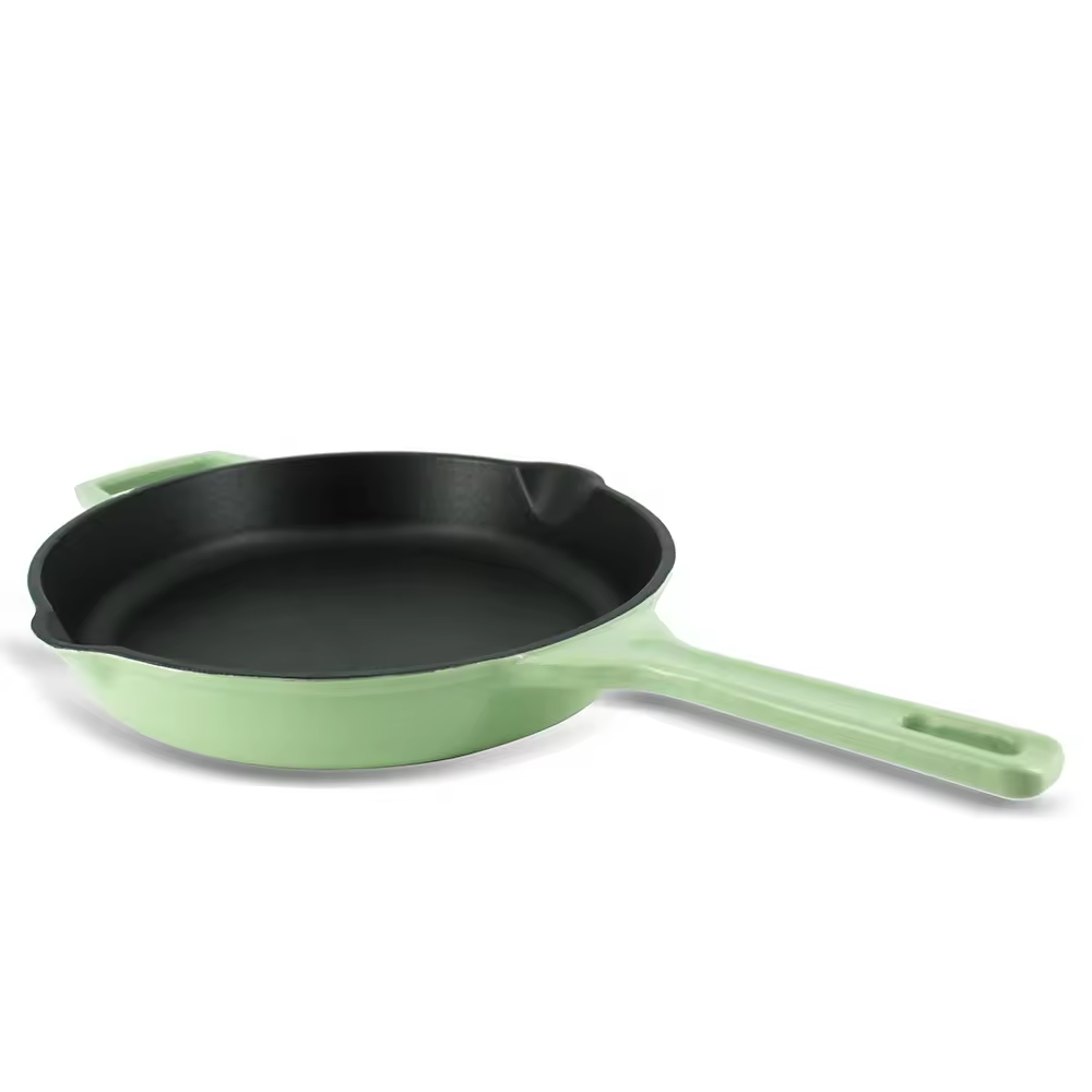 High quality factory household Cast Iron Enamel Cooking Pot Frying Pan Kitchen Cookware Set Factory Supply Customizable
