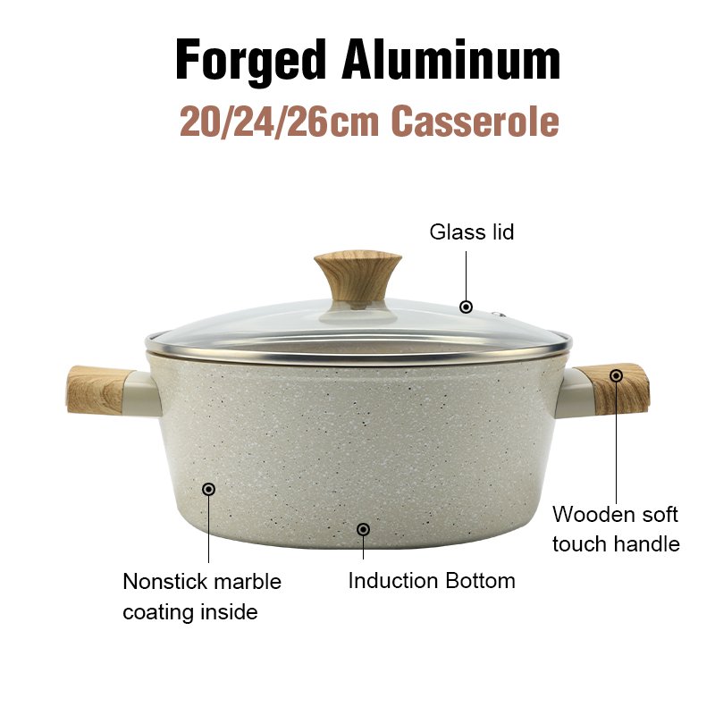 Wholesale High Quality German White Nonstick Aluminium Modern Life Cookware Set Cooking Pots