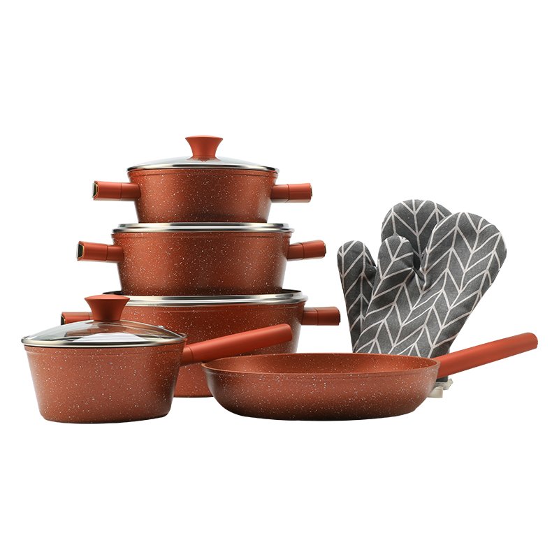 Wholesale High Quality German White Nonstick Aluminium Modern Life Cookware Set Cooking Pots