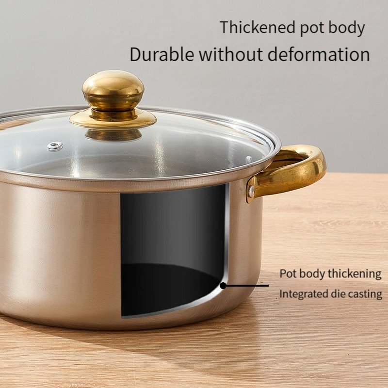 High Quality Stainless steel Cookware Set of 5 Piece Cooking Pot Set Home Kitchen Cookware soup & stock pots