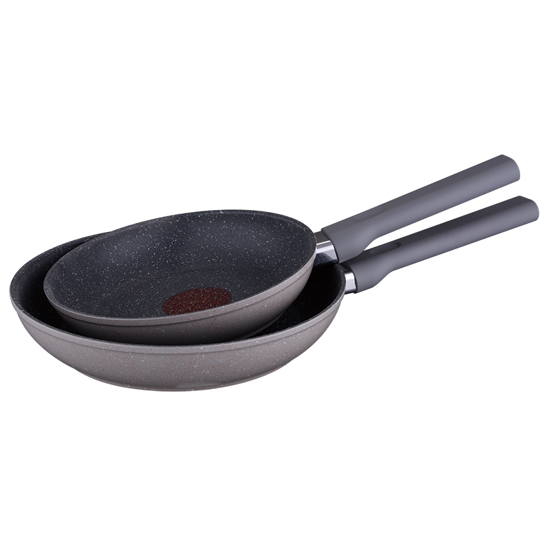 Silicon Polyester Induction Cooker Pot Set Cookware Set Cooking Non-stick Marble Coating With Red Point