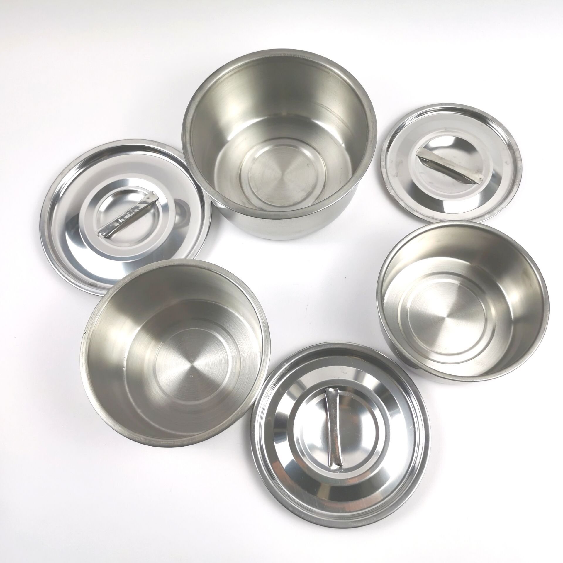 Cheap Wholesale Kitchen Stainless Steel Stock Pot Camping Cookware Sets Cooking Pot With Lid