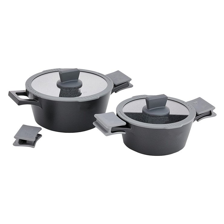 Casserole Kitchen Pots Pan Nonstick Cookware Sets Design Aluminum 2023 Multifunctional New Metal Customized Logo Color Box