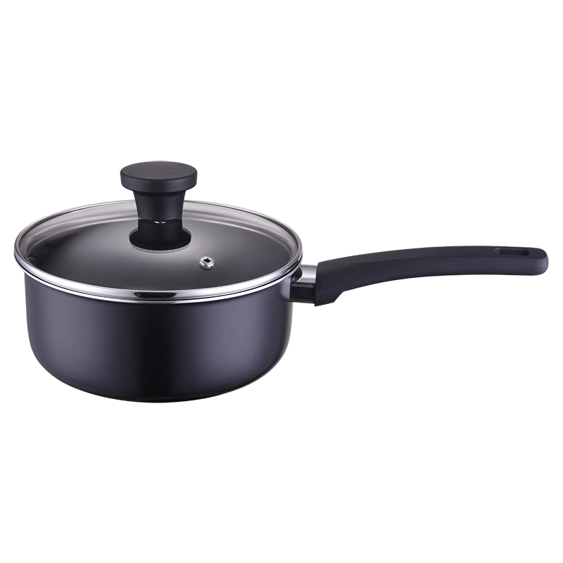 8 Pieces Black Non Stick Roller Coating Aluminum Tencere Seti Casserole Fry Nonstick Pots And Pans Non-stick Cookware Set