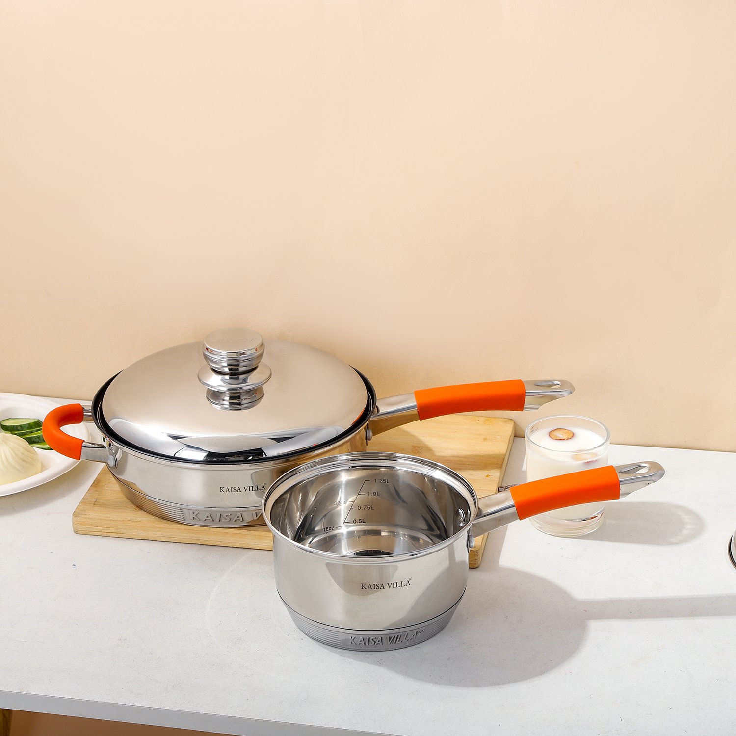 KAISA VILLA KV-6671 High Quality Stainless Steel Cookware Sets Pots & Pans Cooking Pots soup & stock pots Kitchen ware sets