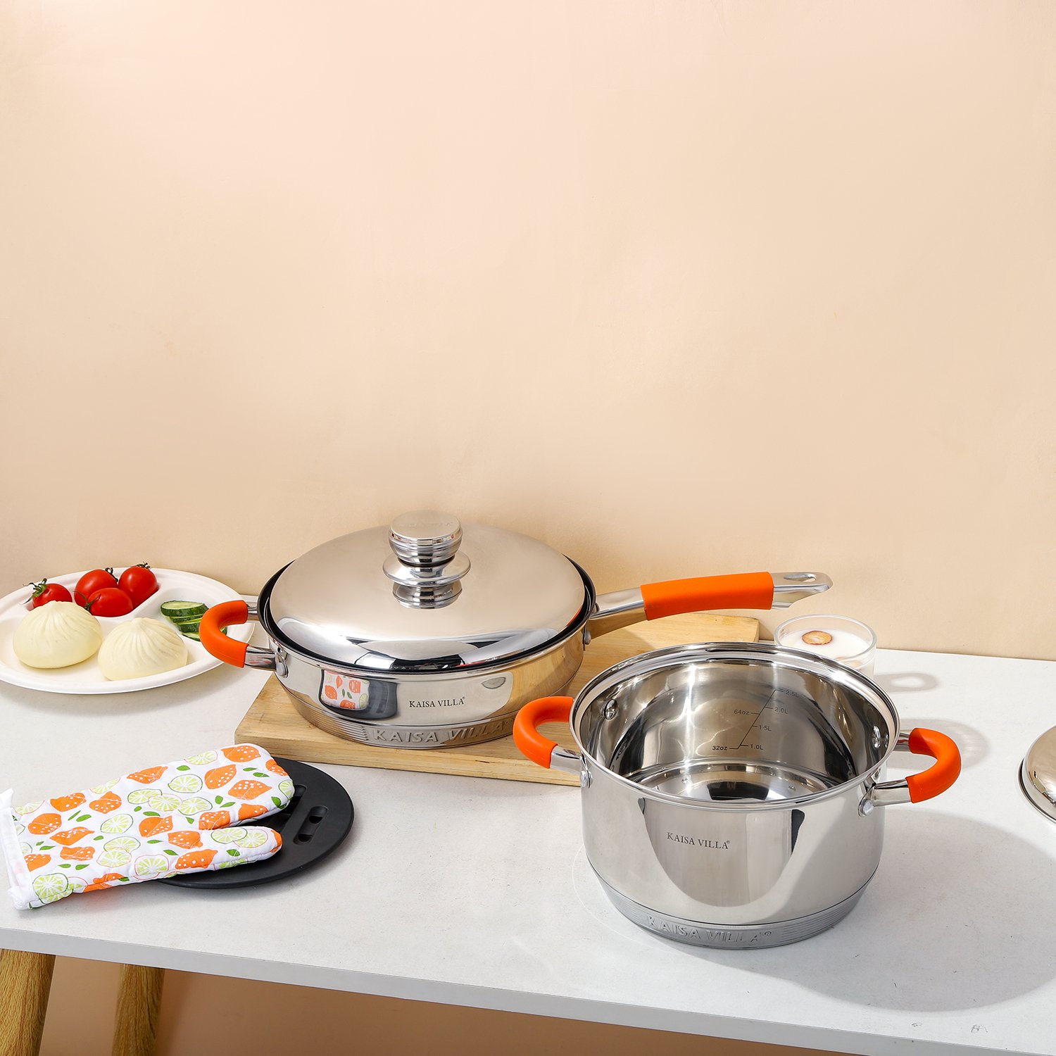 KAISA VILLA KV-6671 High Quality Stainless Steel Cookware Sets Pots & Pans Cooking Pots soup & stock pots Kitchen ware sets