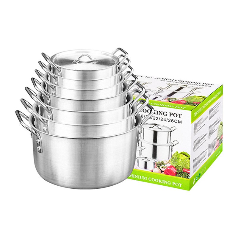 7 pieces of aluminum pot cover cooking aluminum pot cooking kitchenware kitchen cookware cooking