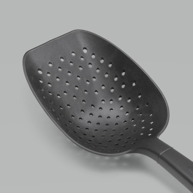 Premium Italian Nylon Utensils Set Black Kitchen Gadgets Including Scoop Drain Water Gnocchi Pasta Spaghetti Rice Pans