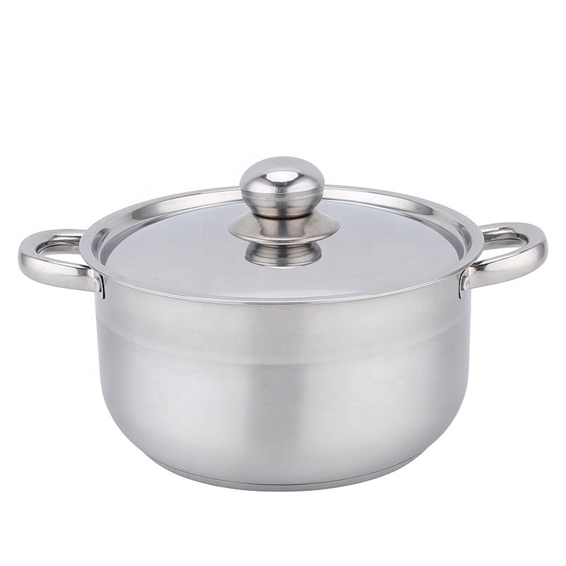 Hot selling 8 PCS stock pot induction casserole camping stainless steel cookware set for the kitchen