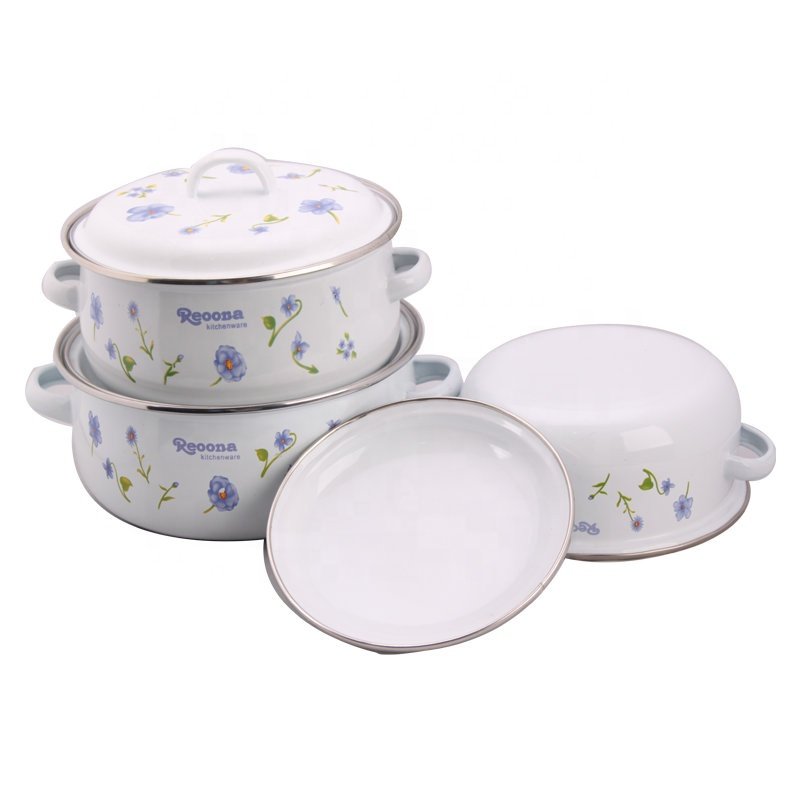 Hot Sale 671D REOONA Enamel Cast Iron Cookware Sets Enamel Casseroles In African Market