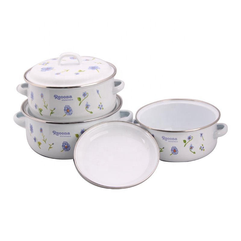 Hot Sale 671D REOONA Enamel Cast Iron Cookware Sets Enamel Casseroles In African Market