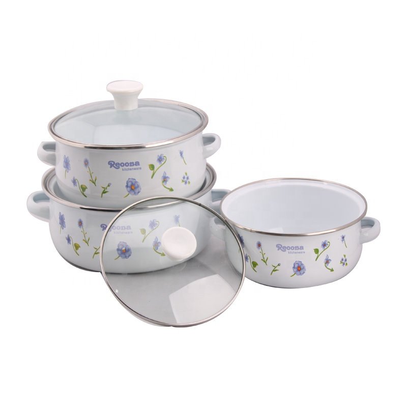Hot Sale 671D REOONA Enamel Cast Iron Cookware Sets Enamel Casseroles In African Market