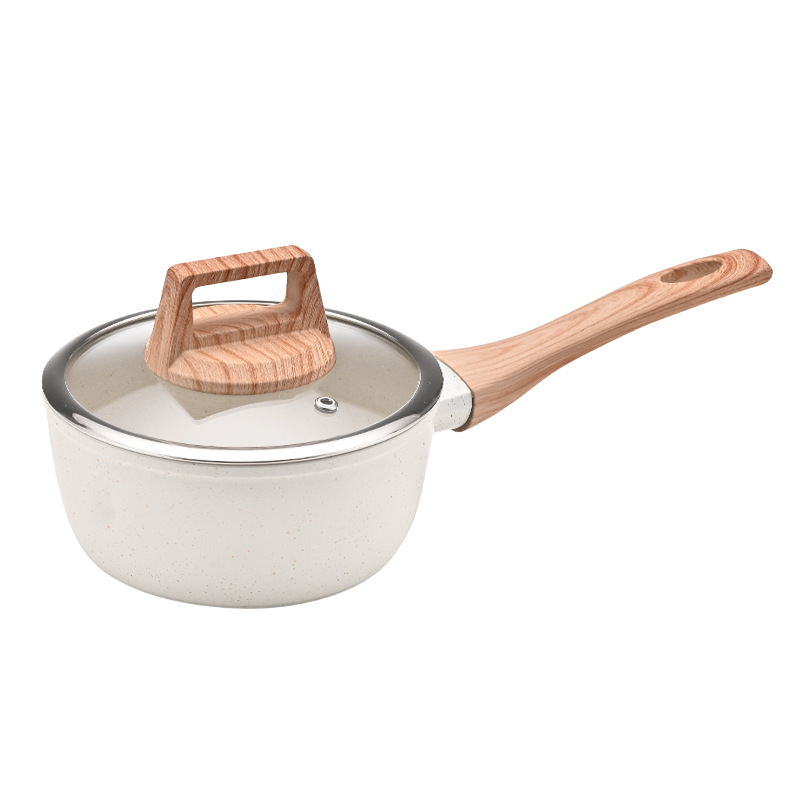 Wooden Handle Kitchen Ware Non Stick Cookware Set Cooking, 12 pieces Aluminum Cookware Pots and Pans Set
