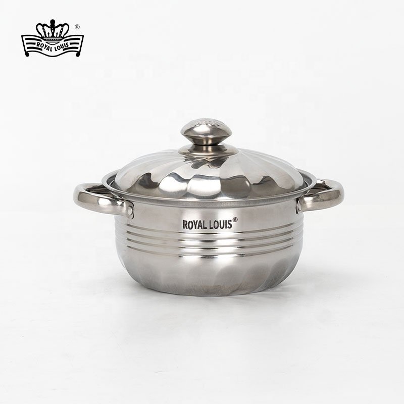 Royal Louis Hot Selling 8 Pcs Cooking Pot Set Stainless Steel Modern Cookware Sets Soup Stock Pots With SS Cover Panela