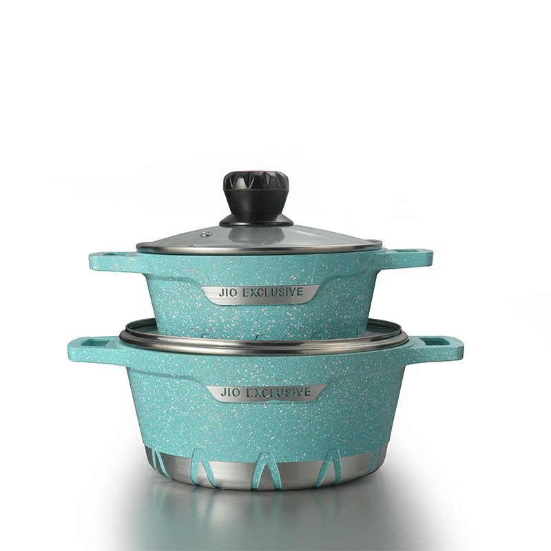 Factory Stock 20/24/28/32/28cm 10pcs Die Cast Cookware-Set Casserole Japandi Aluminium Cookware Set