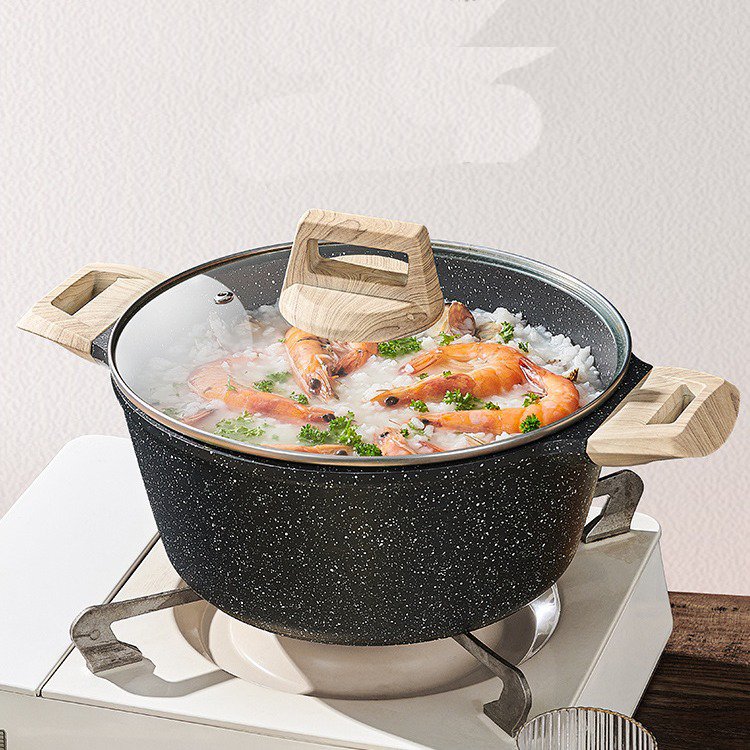 BST High quality 4pcs kitchenware cooking pot and pans set non-stick cookware frying pan set granite
