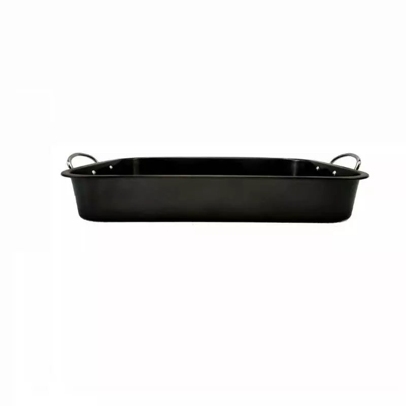 2022 Non Stick Rectangular Deep Turkey Roaster Pan Carbon Steel Roasting Pan With Rack