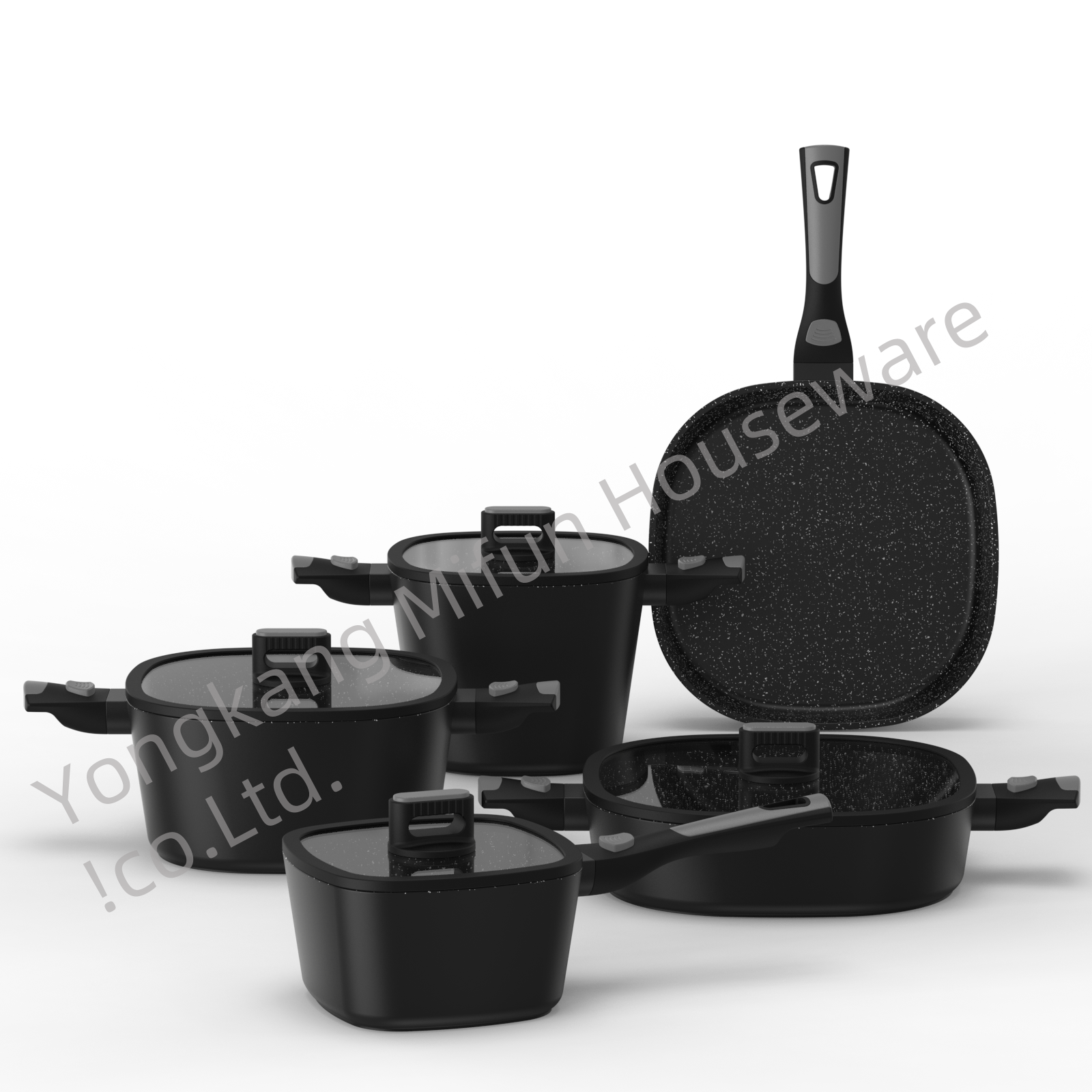 Multiple pieces sets Kitchen Cookware Sets Non-stick pan Milk Pan Soup Pot Gift Sets