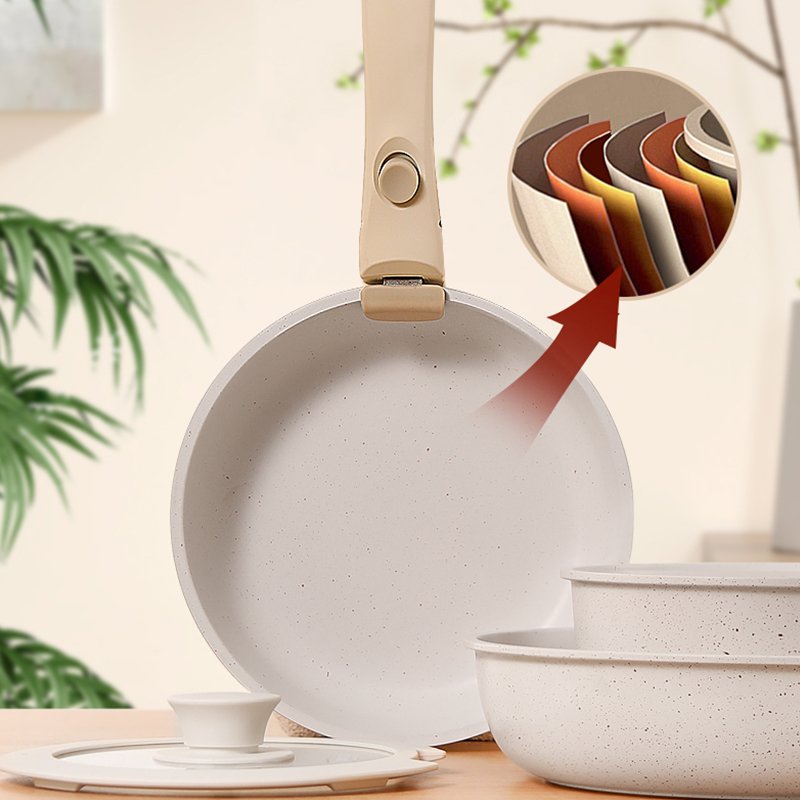 superior quality luxury aluminum die cast kitchen non-stick cookware sets with removable handle coating for cookware set