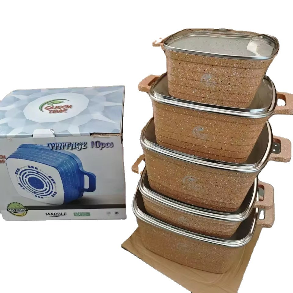 Best Selling 10 pieces Dessini Cookware Sets Non-Stick Cookware Parts Enamel Cast Iron Cookware Set 20/24/28/32/28cm