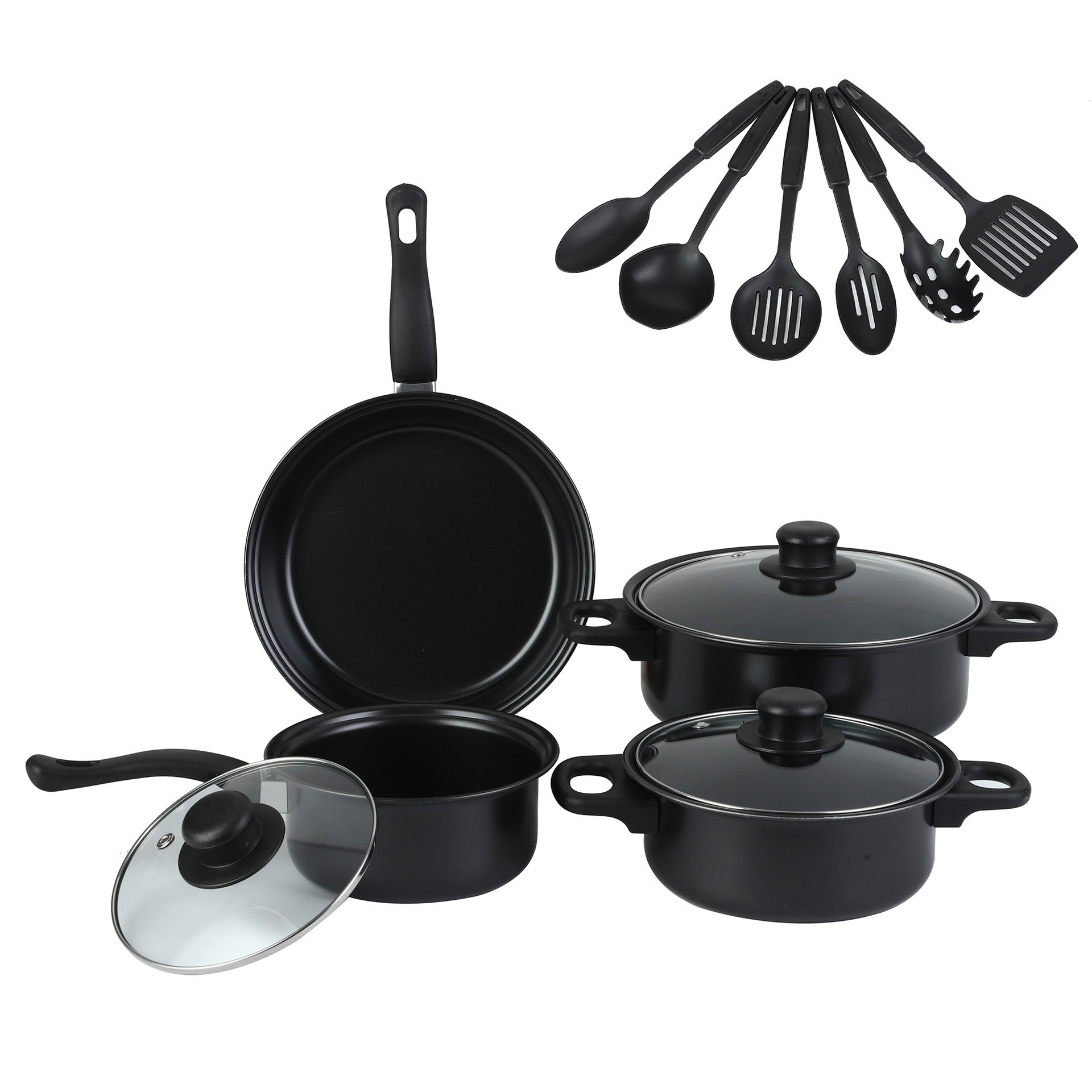 Wholesale Customized 13-Piece Non-stick Multi-functional Soup Cookware Sets Frying Pan Gift with Pots and Pans Set and Lid