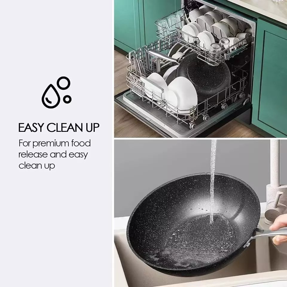 Manufacturers 13-Piece Black Double Layer Bottom Casserole Induction Stock Pot Cooking Frying Pan Cookware Set