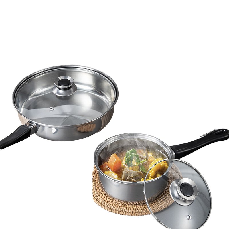 12pcs Stainless Steel Induction Cooking Kitchenware Pot Set Kitchen Cookware Pots and Pans with Casserole Pot