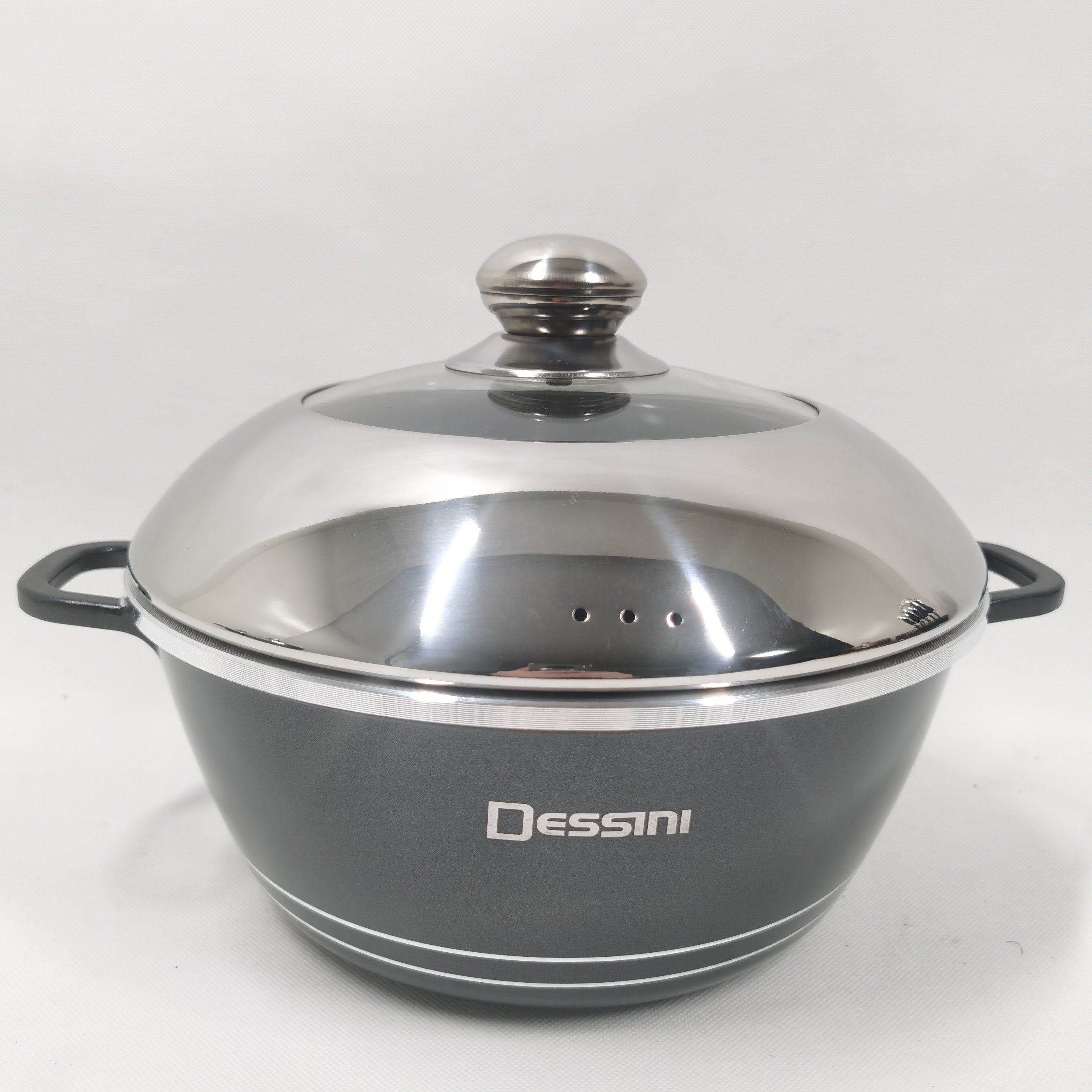 food grade Hot Selling Dessini 23pcs Cookware Set stone ceramic granite marble coating cooking pots with semi-glass lid