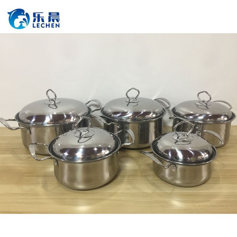 Color Cooking Pot Stainless Steel Pot Cooking Pot Cookware Set 5PCS
