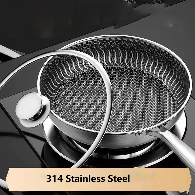 304 3ply Stainless Steel Nonstick Frying Grill Pan Steak Skillet Non Stick Fry Pan