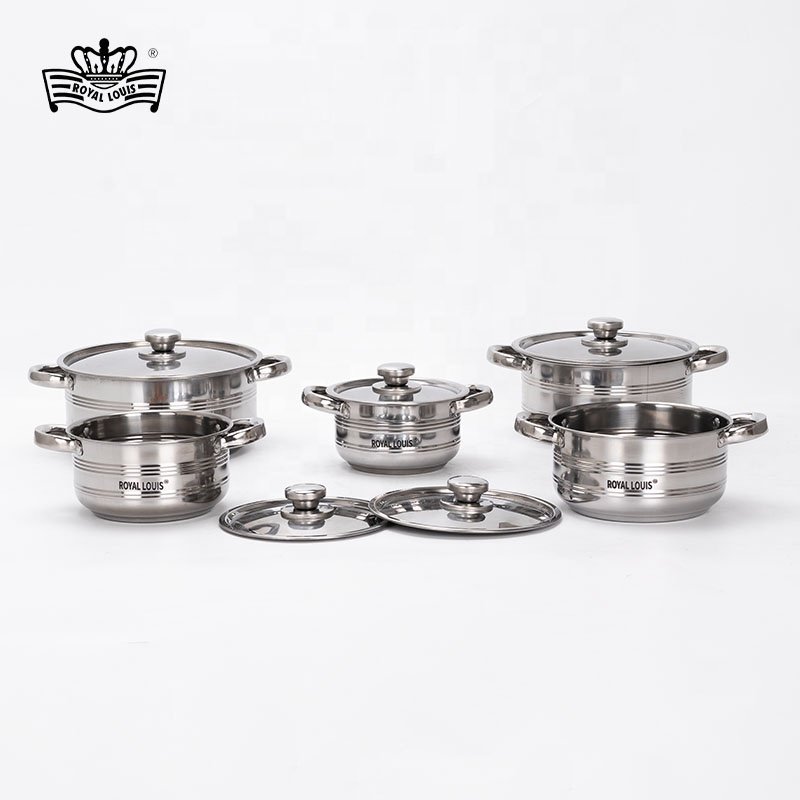 Customizable 10 Pcs Stainless Steel Cookware Set New Jonny Commercial Gift Soup Pot Set With SS Cover Stockpot Kitchen Panela