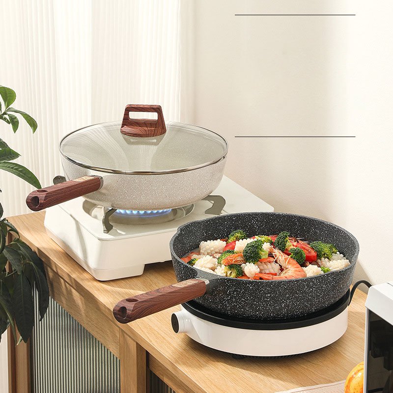 Non Stick Pots Pancake Maker Crepe Maker Maifan Stones Wok Household Steak Fried Egg Cookware Wok