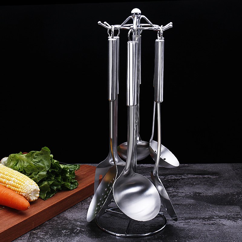 New Design Custom Kitchenware 7pcs set Colorful Stainless Steel Kitchen Utensils Set