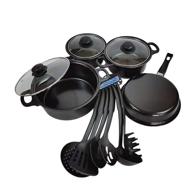 13 Pieces Cast Iron Nonstick Saucepan Cookware Sets Kitchen Tool Non Stick Pot Set