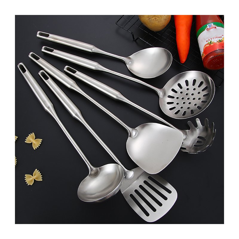 9Pcs High Quality Silver Food Grade Cooking Cookware Set Utensils Stainless Steel Cooking Tools Sets
