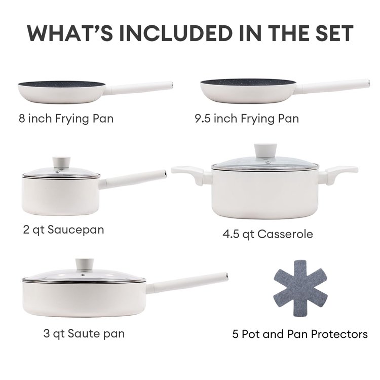 JEETEE Wholesale 13 Pieces Beige Induction Frying Pots Non Stick Cooking Pans Granite Cookware Set Soup Pot Set With Lid