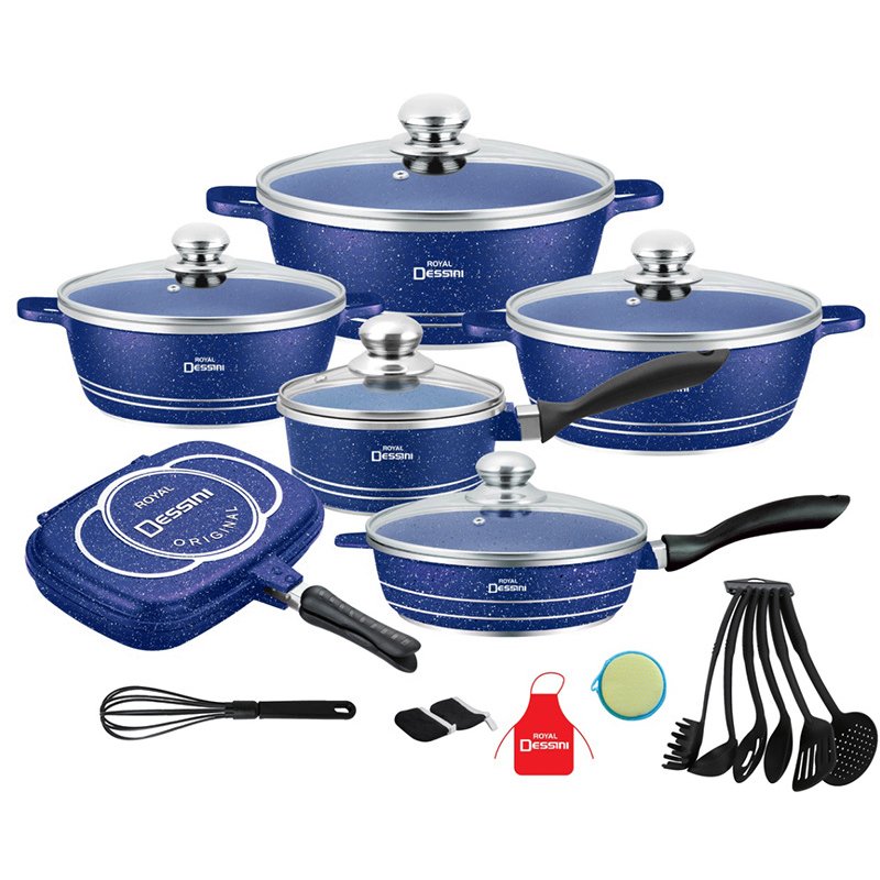 DSFOM 8510 Hot Selling ROYAL DESSINI 23PCS Aluminum Cookware Set