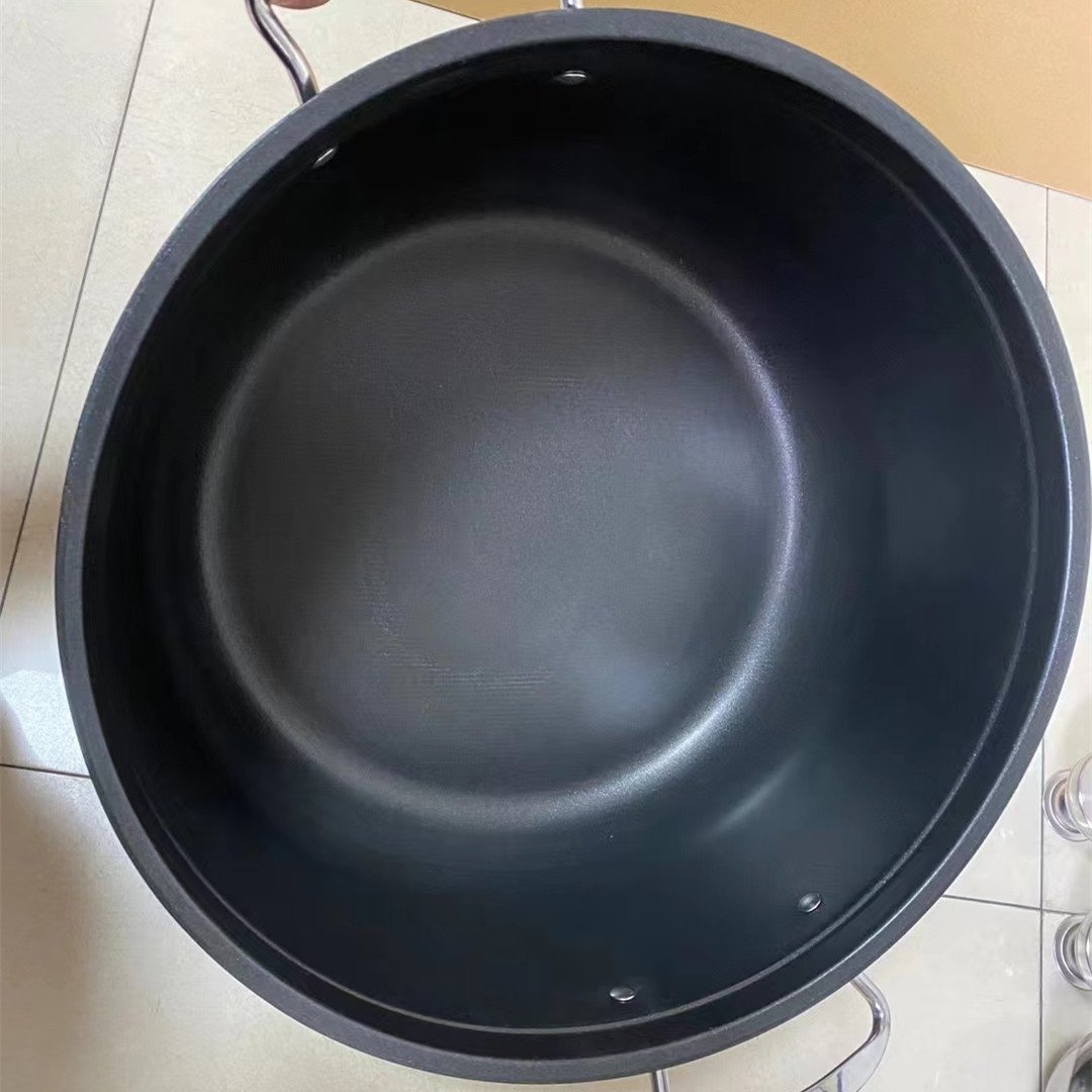 14 Pcs Set 30-32-34-36-38 Aluminum Polished Deep Cooking Pots Large Cookware Sets nonstick soup pots steam pot