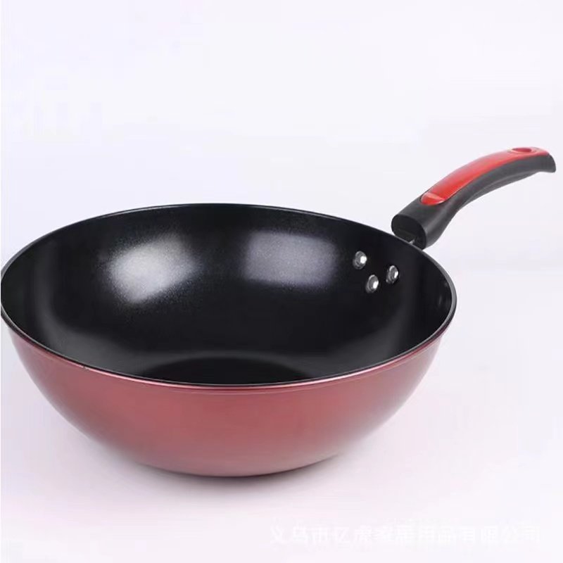 Nonstick Granite Induction Home Kitchen Cast Iron Cooking Cookware 32cm Frying Pans with glass Lids