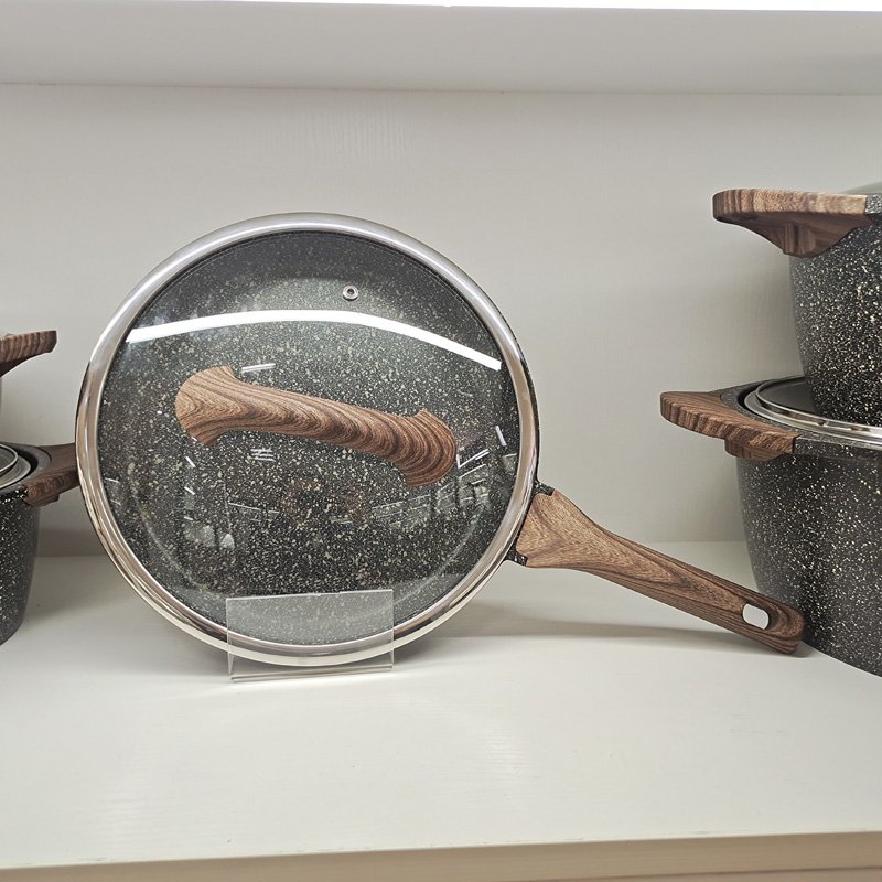 New Design Granite Pot Cookware Set Commercial Marble Nonstick Kitchenware Cookware Set