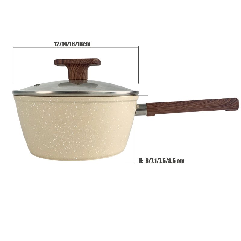 Luxury Non stick Cookware Set Granite nonstick aluminum casserole fry pan and soup pot Set home Cooking set