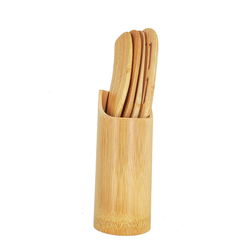 Pop sale 2023 natural bamboo barrel 4 pcs high temperature kitchen cookware set