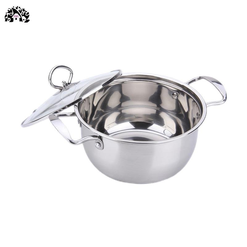 Factory cooking pots sets 3pcs Induction cookware Stainless Steel 410 Magnetic Cookware set non stick Soup Pots And frying Pan