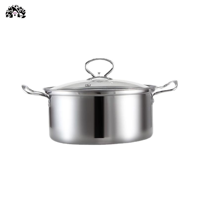 Factory cooking pots sets 3pcs Induction cookware Stainless Steel 410 Magnetic Cookware set non stick Soup Pots And frying Pan